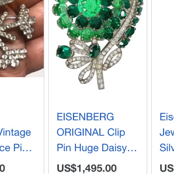 🖤Vtg EISENBERG ICE©️💕signed Christmas tree brooch - Picture 10 of 12